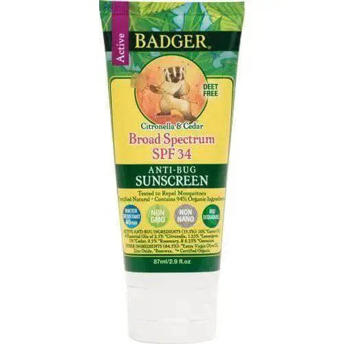 Badger SPF 34 Sunscreen & Bug Repellent