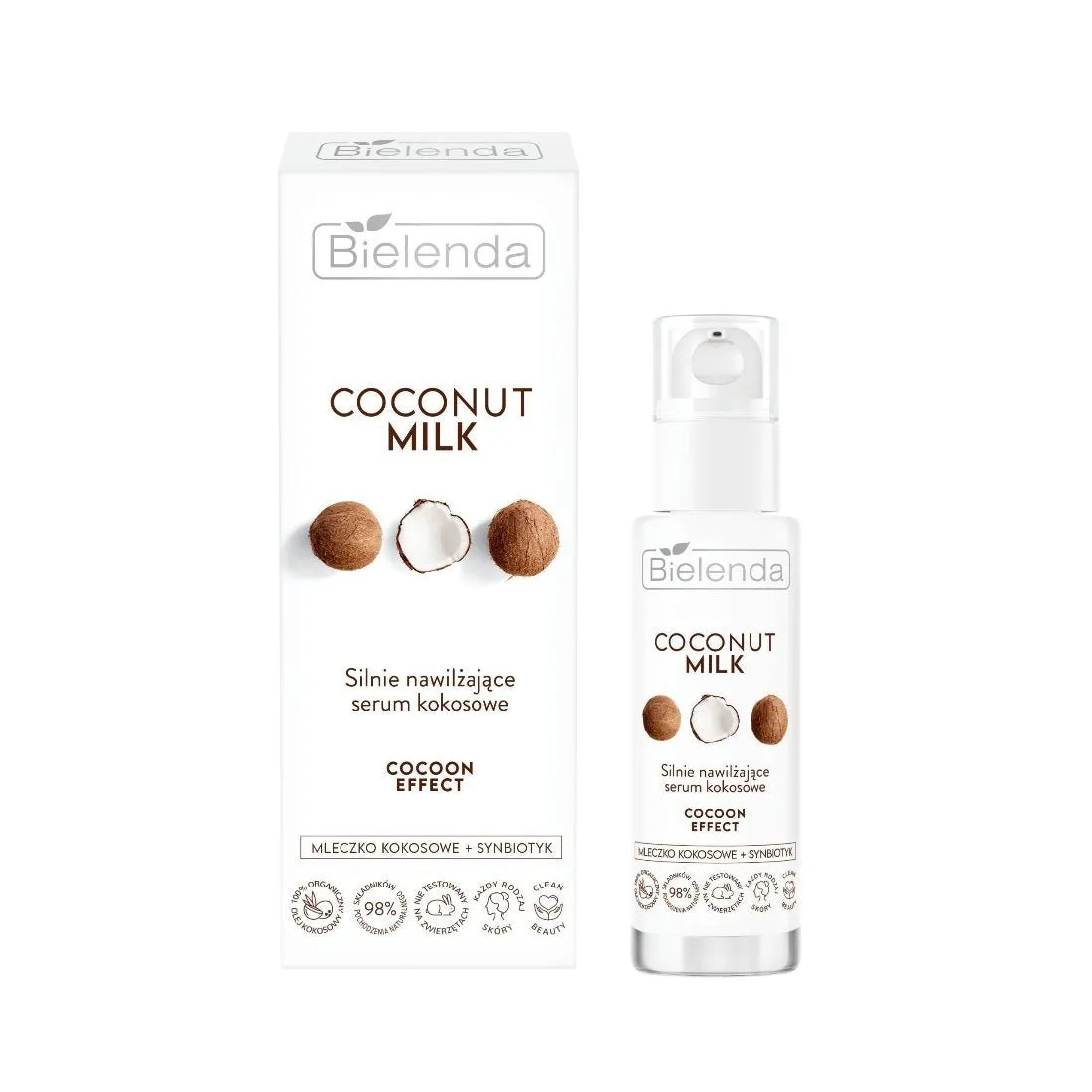 Bielenda COCONUT MILK - Deeply Moisturizing Coconut Serum COCOON EFFECT 30ml