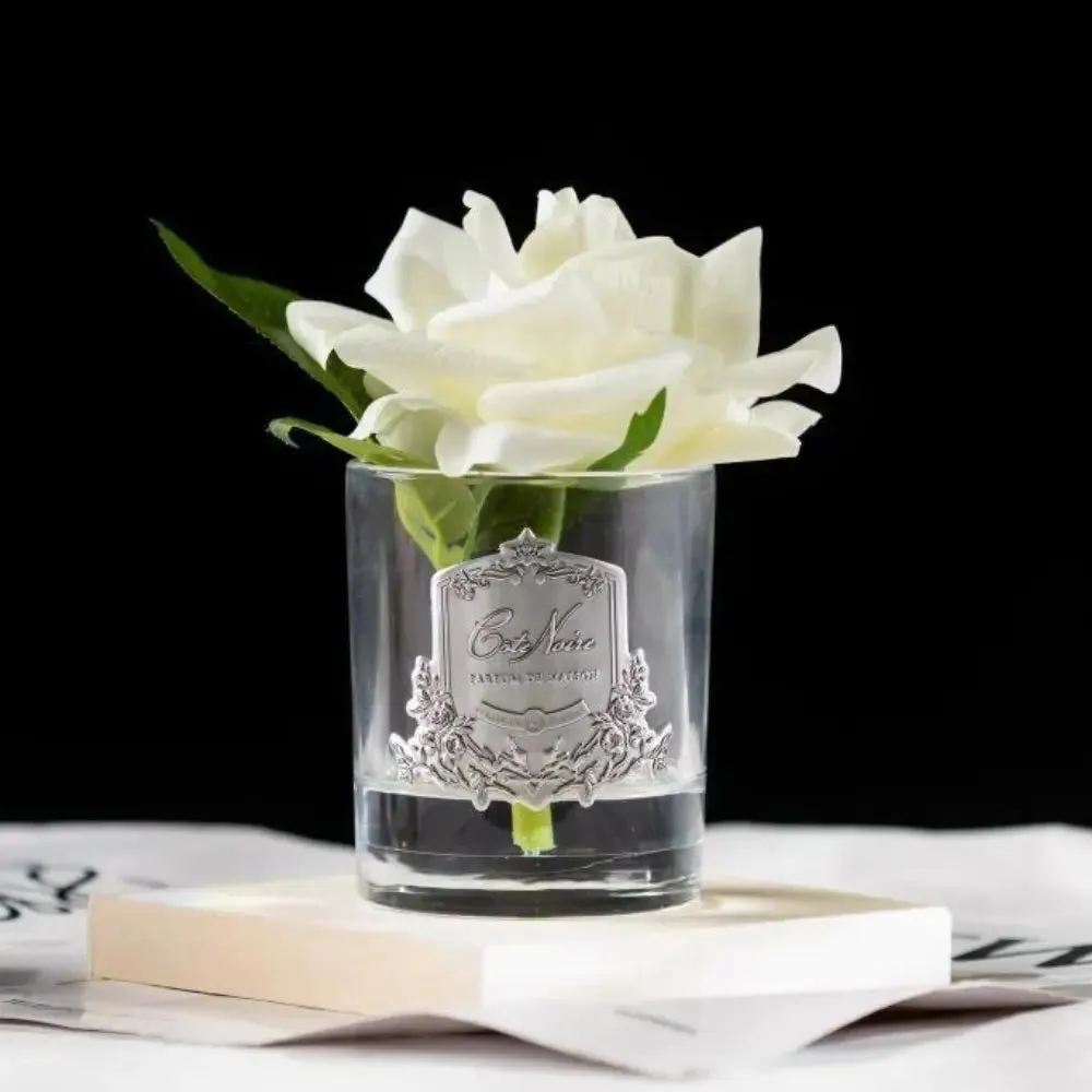 Cote Noire Perfumed Natural Touch Single French Rose - Ivory White