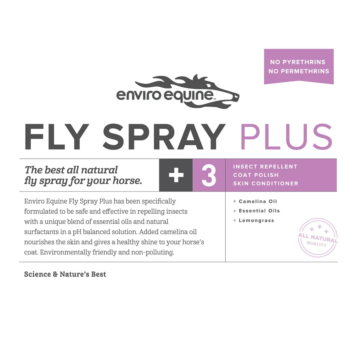 Enviro Equine All Natural Fly Spray Plus