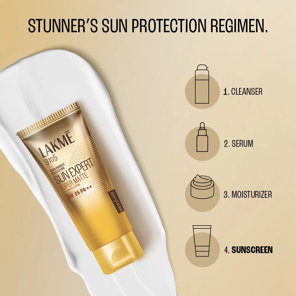 Lakmē Sun Expert SPF 25 PA   Super Matte Lotion Sunscreen, Lightweight, Non Sticky,100ml