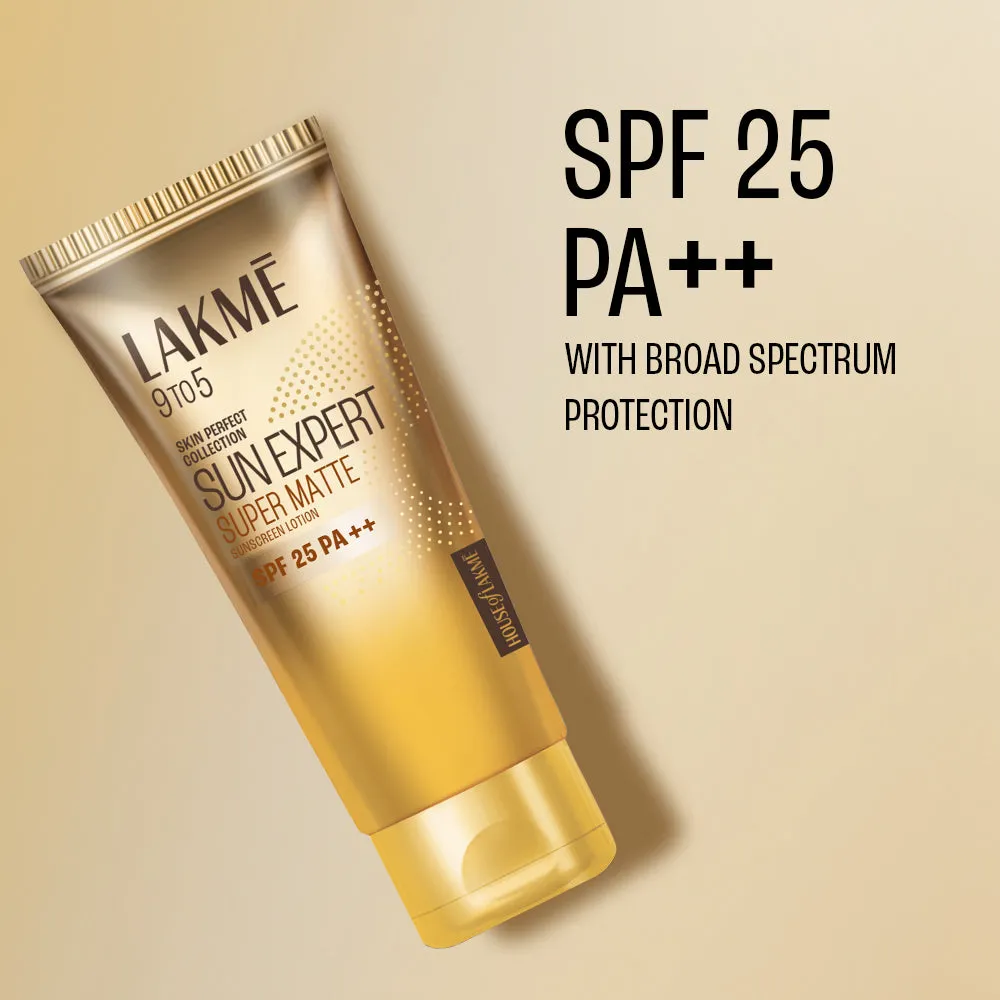 Lakmē Sun Expert SPF 25 PA   Super Matte Lotion Sunscreen, Lightweight, Non Sticky,100ml