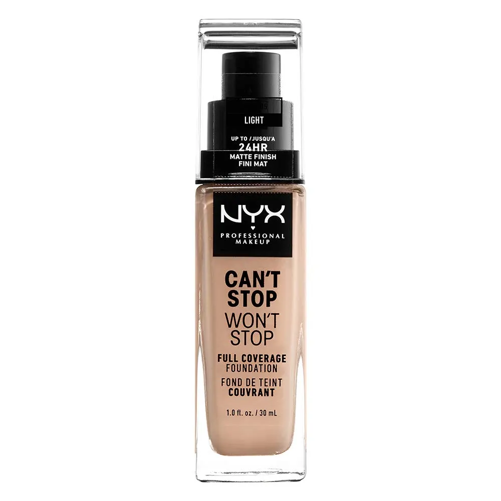 NYX - Can't Stop Won't Stop 24HR Full Coverage Foundation Light - 1 fl oz (30 ml)