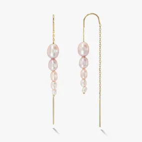 Paloma Threader Earrings, Blush