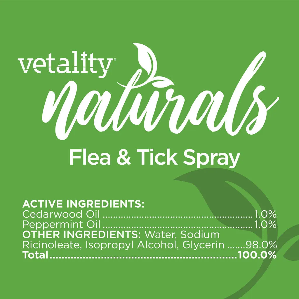 TevraPet Vetality Flea & Tick Spray for Dogs & Puppies, 8-oz